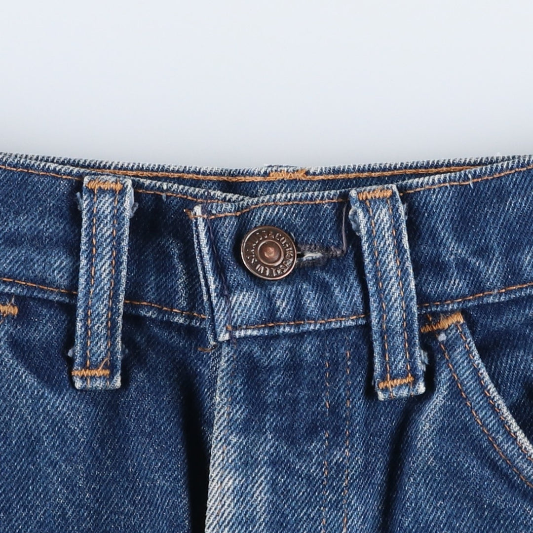 70s-80'S Levi's 646-0217 Orange Tab Bell-Bottom Denim Pants, Men's Size W31 (approx.), Vintage unclear blue type Vintage Second Hand