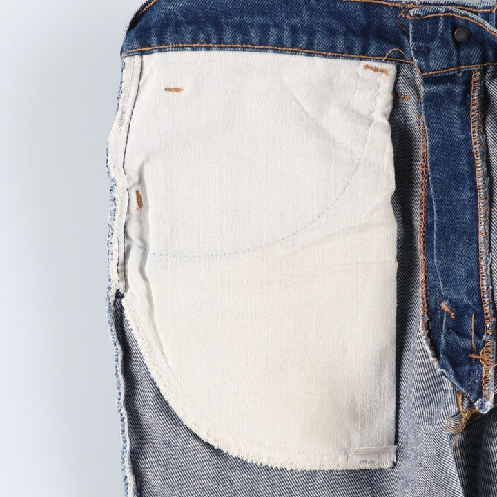 70s-80'S Levi's 646-0217 Orange Tab Bell-Bottom Denim Pants, Men's Size W31 (approx.), Vintage unclear blue type Vintage Second Hand
