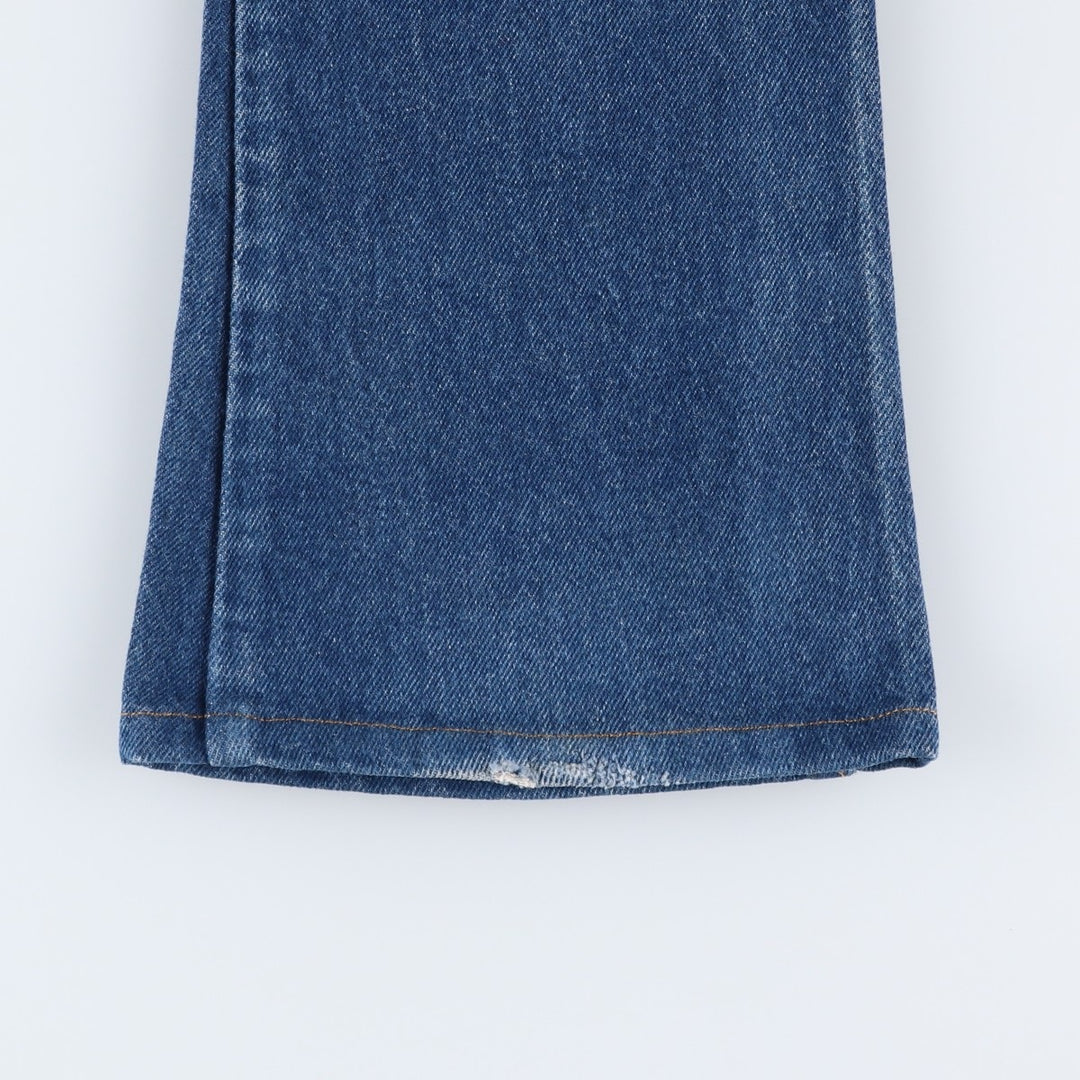70s-80'S Levi's 646-0217 Orange Tab Bell-Bottom Denim Pants, Men's Size W31 (approx.), Vintage unclear blue type Vintage Second Hand