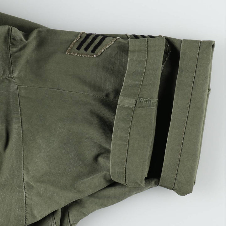 Authentic 1970'S US Military Jungle Fatigue 4th Ripstop Military Jacket, Made in USA, Small-Long (Equivalent to Men's Size S) cotton Khaki type Vintage Second Hand