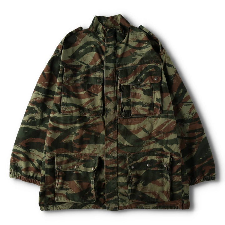 1950s-1960'S French Army TAP47 Camouflage Pattern Lizard Camo Military Jacket, Men's XL (approx.), Vintage unclear Khaki type Vintage Second Hand