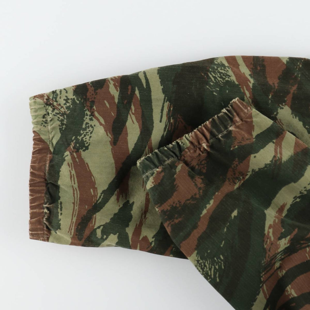 1950s-1960'S French Army TAP47 Camouflage Pattern Lizard Camo Military Jacket, Men's XL (approx.), Vintage unclear Khaki type Vintage Second Hand
