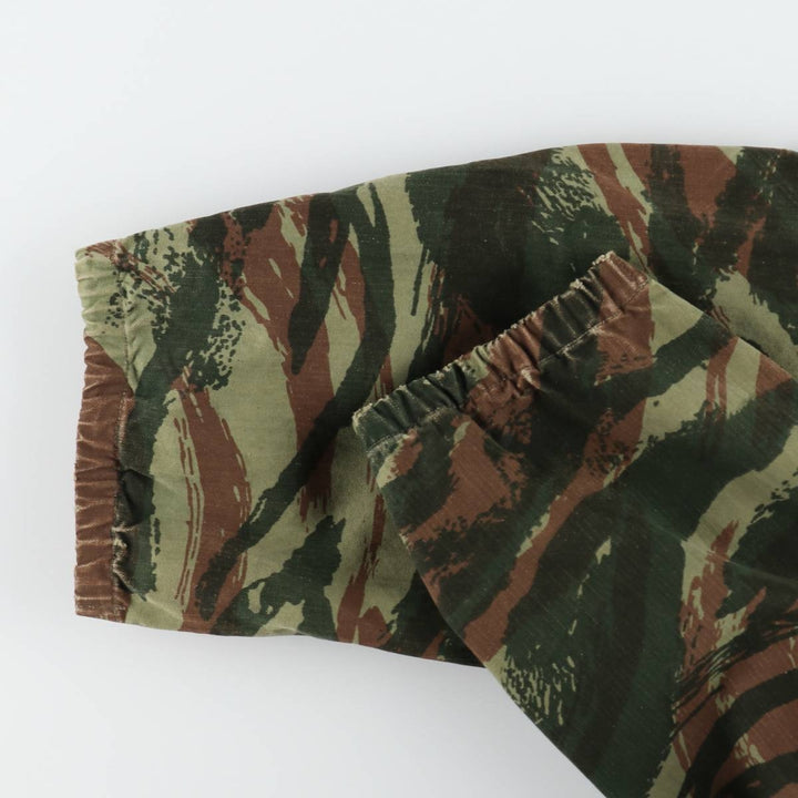 1950s-1960'S French Army TAP47 Camouflage Pattern Lizard Camo Military Jacket, Men's XL (approx.), Vintage unclear Khaki type Vintage Second Hand