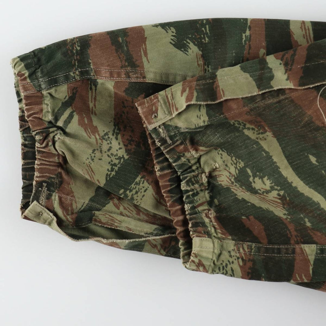 1950s-1960'S French Army TAP47 Camouflage Pattern Lizard Camo Military Jacket, Men's XL (approx.), Vintage unclear Khaki type Vintage Second Hand