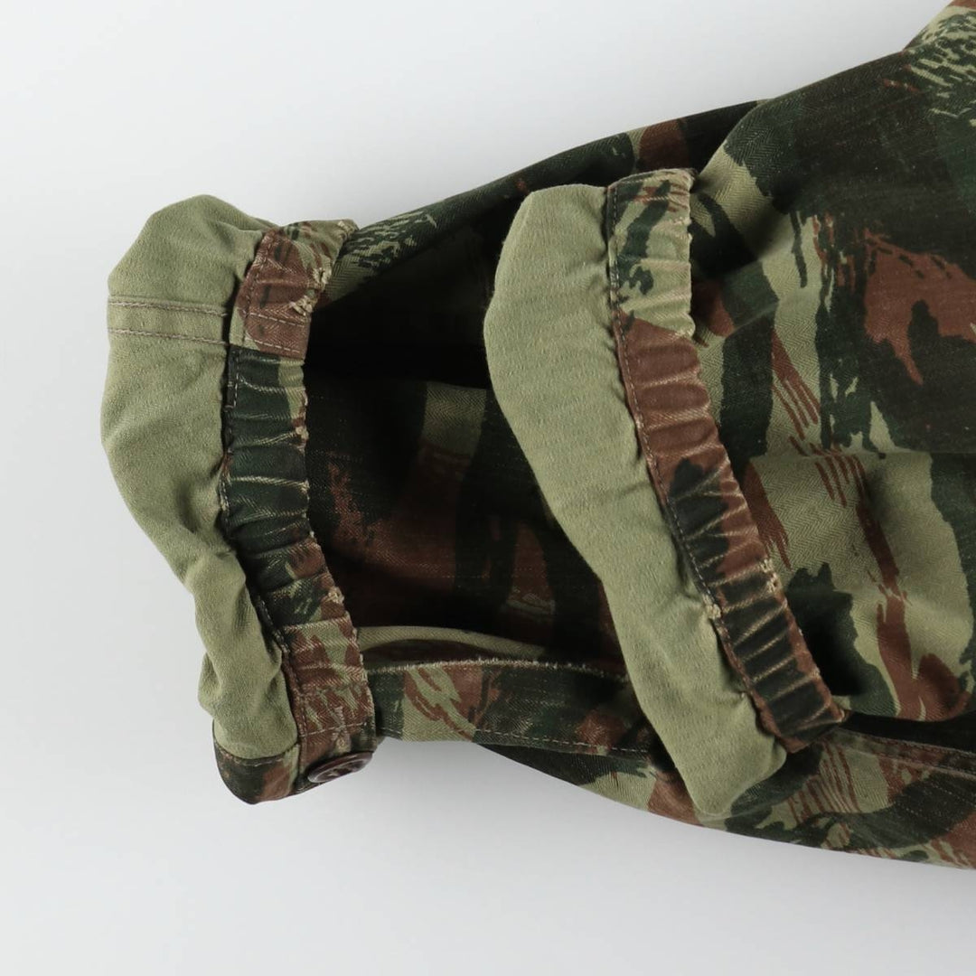 1950s-1960'S French Army TAP47 Camouflage Pattern Lizard Camo Military Jacket, Men's XL (approx.), Vintage unclear Khaki type Vintage Second Hand