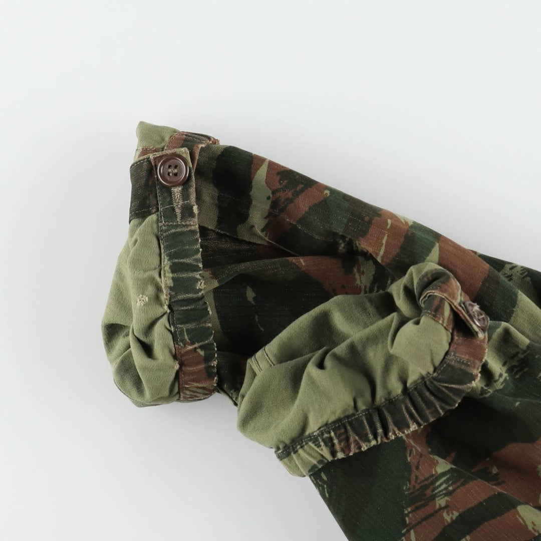 1950s-1960'S French Army TAP47 Camouflage Pattern Lizard Camo Military Jacket, Men's XL (approx.), Vintage unclear Khaki type Vintage Second Hand