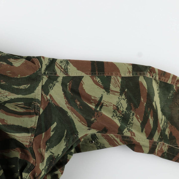 1950s-1960'S French Army TAP47 Camouflage Pattern Lizard Camo Military Jacket, Men's XL (approx.), Vintage unclear Khaki type Vintage Second Hand