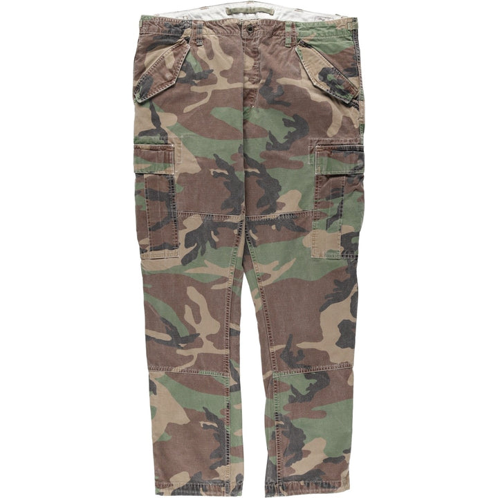 Civilian-made Ralph Lauren POLO RALPH LAUREN camouflage pattern woodland camo military cargo pants, men's size W37 (approx.) cotton Khaki type Vintage Second Hand
