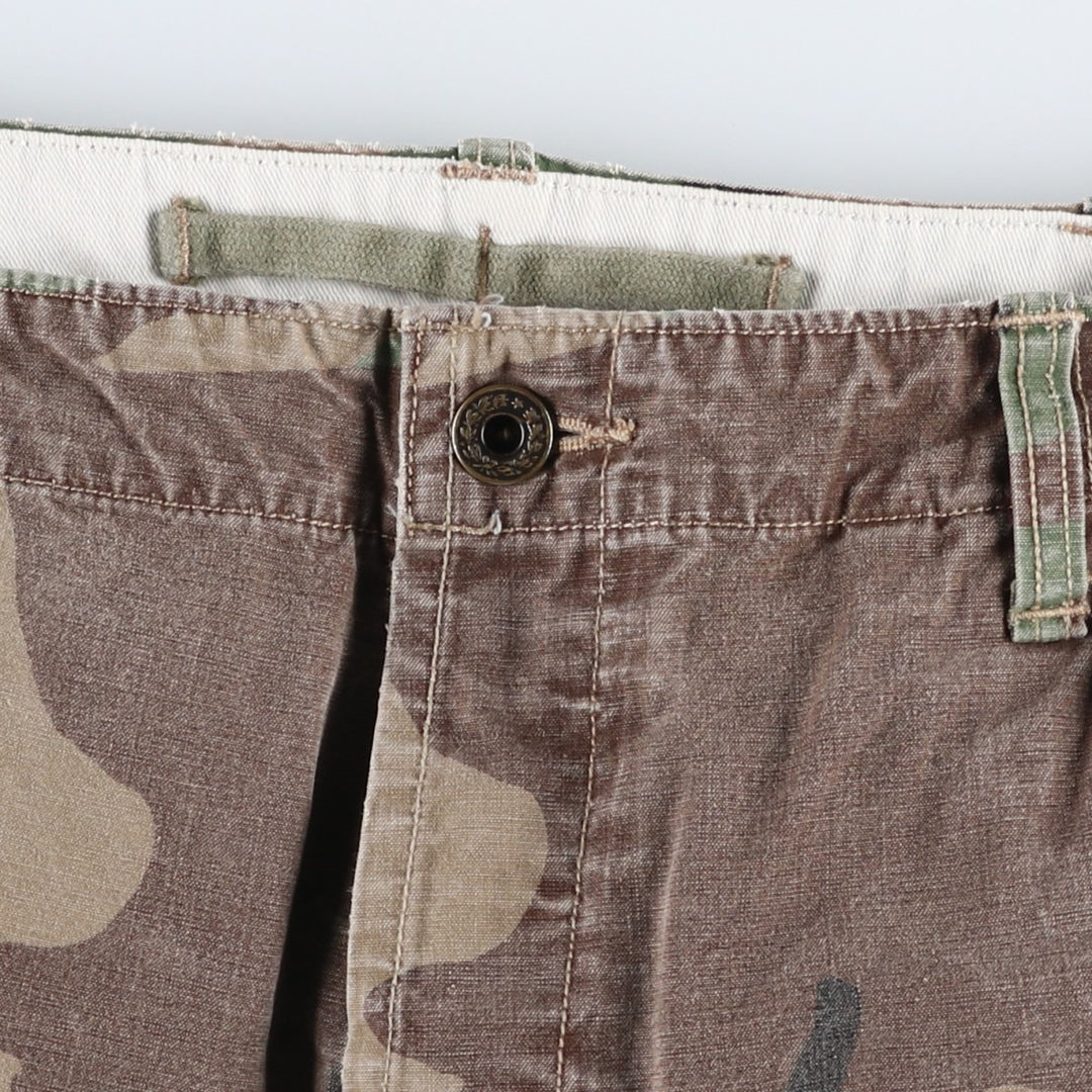 Civilian-made Ralph Lauren POLO RALPH LAUREN camouflage pattern woodland camo military cargo pants, men's size W37 (approx.) cotton Khaki type Vintage Second Hand