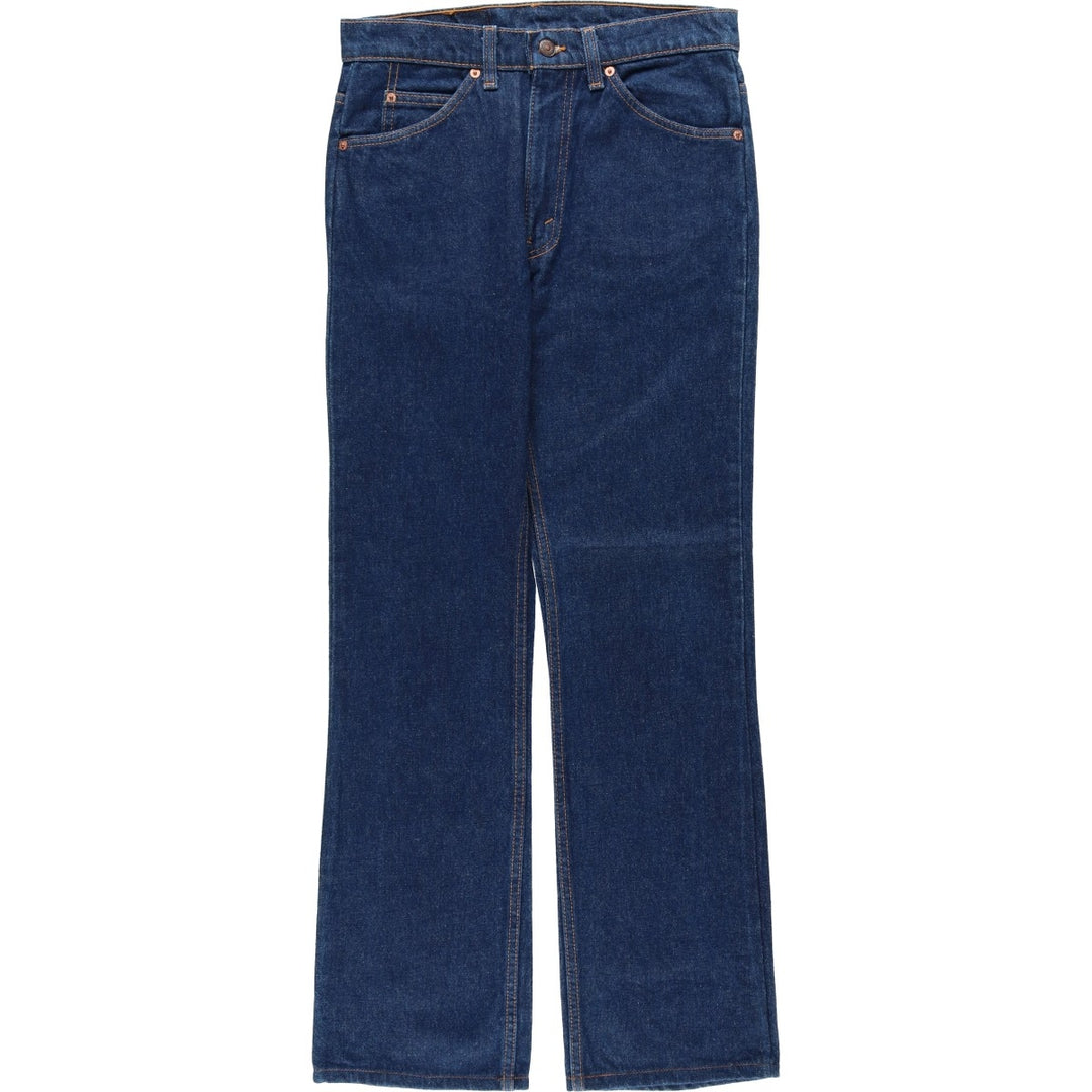 1990'S Levi's 40517-0215 Orange Tab Dark Navy Flare Cut Denim Pants Made in USA Women's Size L (W30 equivalent) Vintage cotton navy blue type Vintage Second Hand
