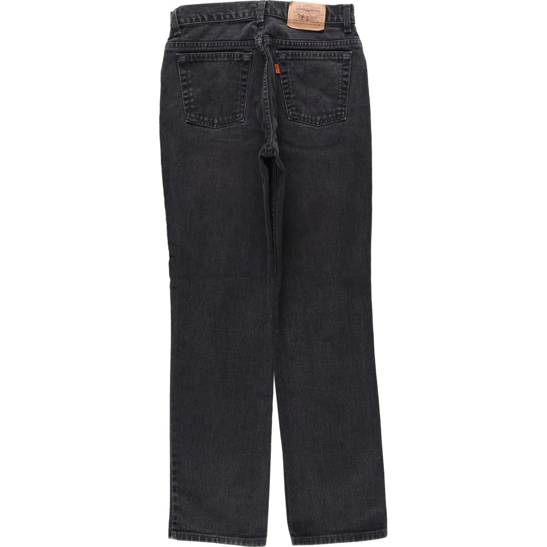 90'S Levi's Orange Tag Black Denim Bootcut Jeans, Men's Size W30 (approx.), Vintage unclear black type Vintage Second Hand