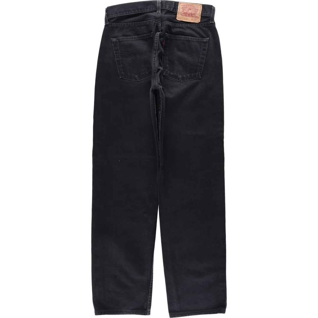 1990'S Levi's 517-0285 Euro Model Black Denim Tapered Jeans, Women's Size L (W30 equivalent), Vintage cotton black type Vintage Second Hand