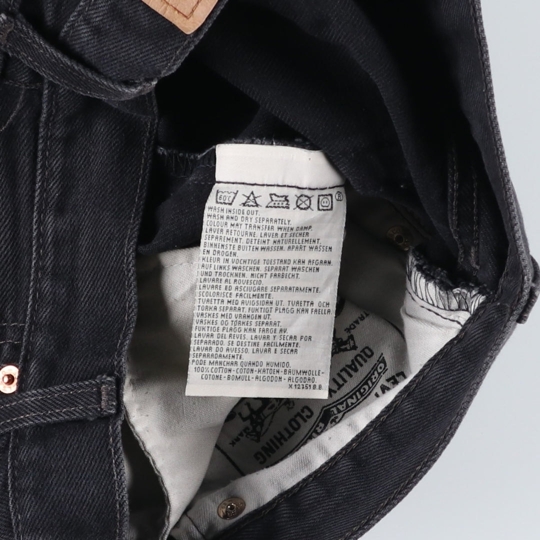 1990'S Levi's 517-0285 Euro Model Black Denim Tapered Jeans, Women's Size L (W30 equivalent), Vintage cotton black type Vintage Second Hand