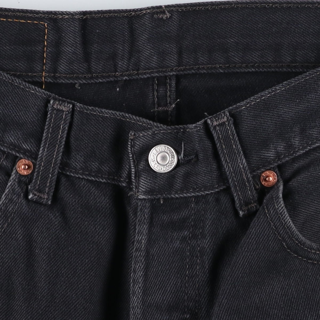 1990'S Levi's 517-0285 Euro Model Black Denim Tapered Jeans, Women's Size L (W30 equivalent), Vintage cotton black type Vintage Second Hand
