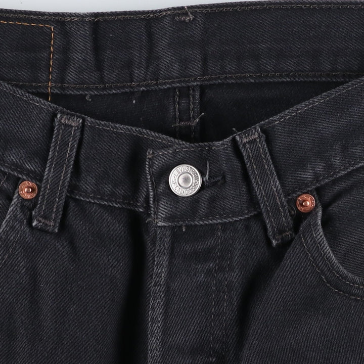 1990'S Levi's 517-0285 Euro Model Black Denim Tapered Jeans, Women's Size L (W30 equivalent), Vintage cotton black type Vintage Second Hand