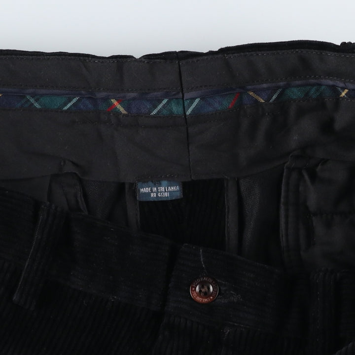 Ralph Lauren POLO by Ralph Lauren PRESTON PANT, men's corduroy pants, size W35. cotton black type Vintage Second Hand