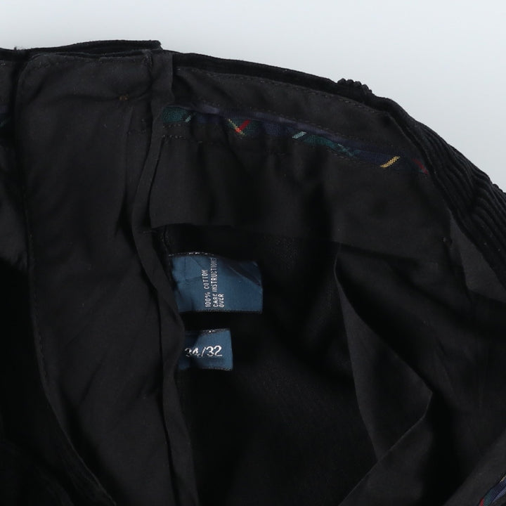 Ralph Lauren POLO by Ralph Lauren PRESTON PANT, men's corduroy pants, size W35. cotton black type Vintage Second Hand