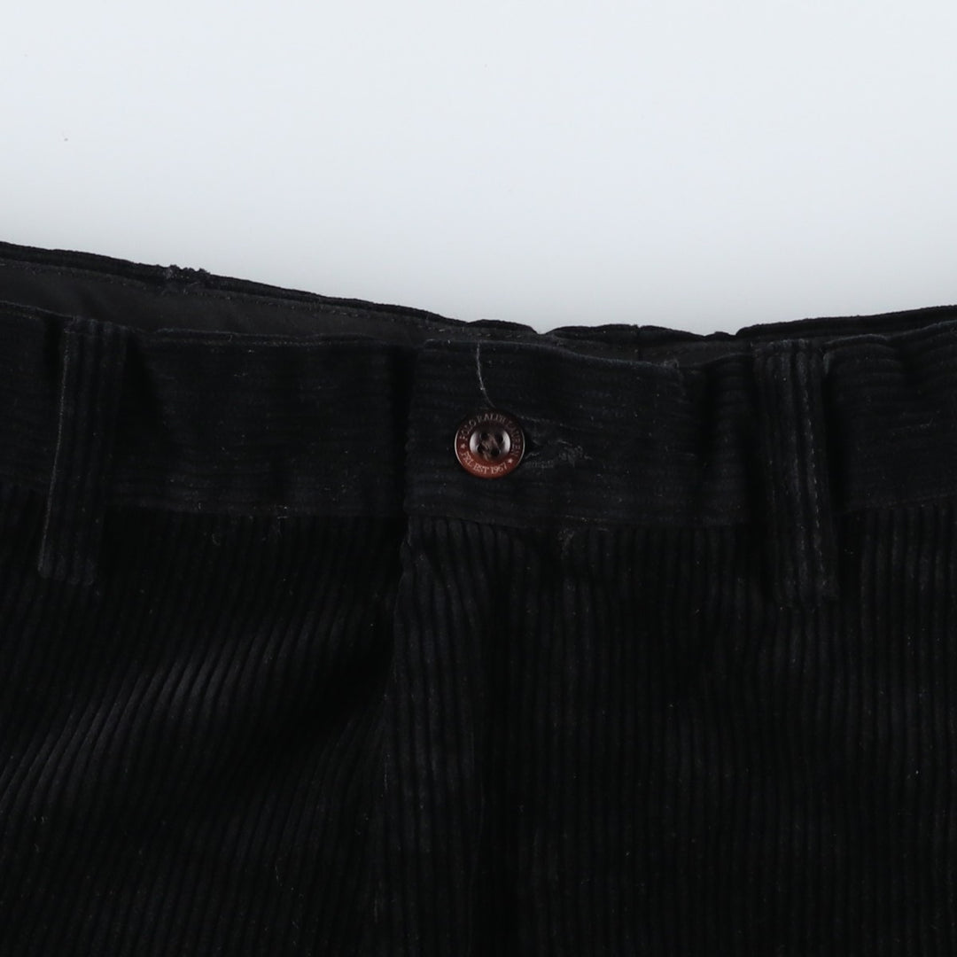 Ralph Lauren POLO by Ralph Lauren PRESTON PANT, men's corduroy pants, size W35. cotton black type Vintage Second Hand