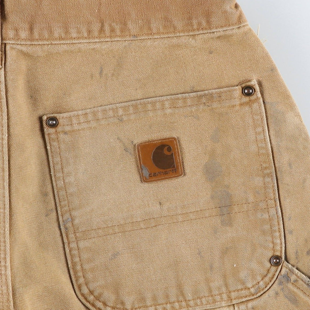 Carhartt Original Dungaree Fit Painted Double Knee Duck Painter Pants, Men's W31 (approx.) cotton Beige type Vintage Second Hand