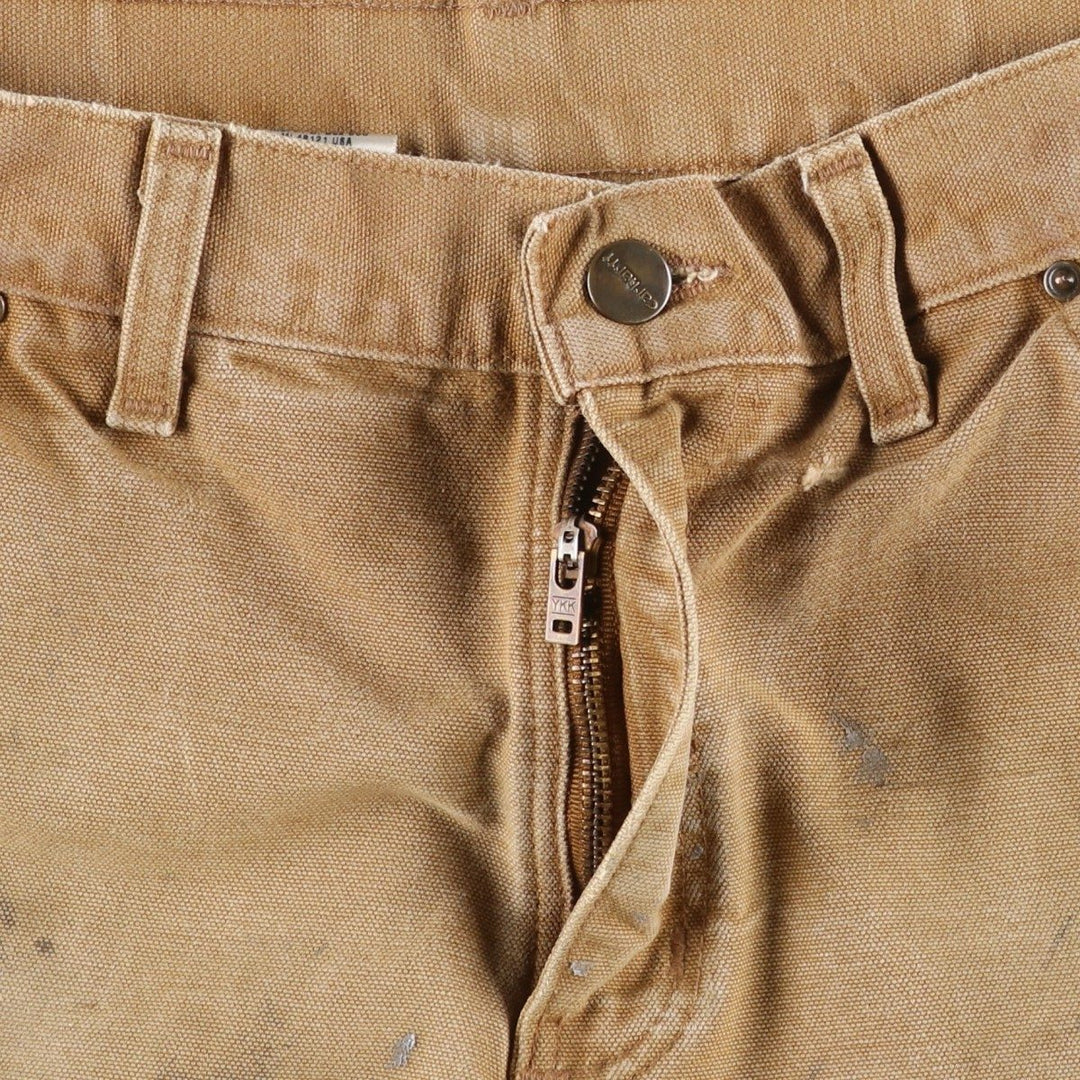 Carhartt Original Dungaree Fit Painted Double Knee Duck Painter Pants, Men's W31 (approx.) cotton Beige type Vintage Second Hand