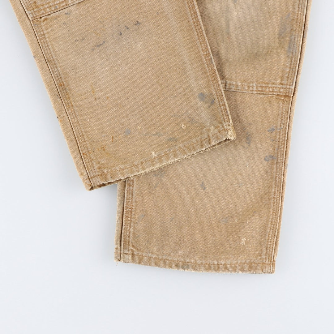 Carhartt Original Dungaree Fit Painted Double Knee Duck Painter Pants, Men's W31 (approx.) cotton Beige type Vintage Second Hand