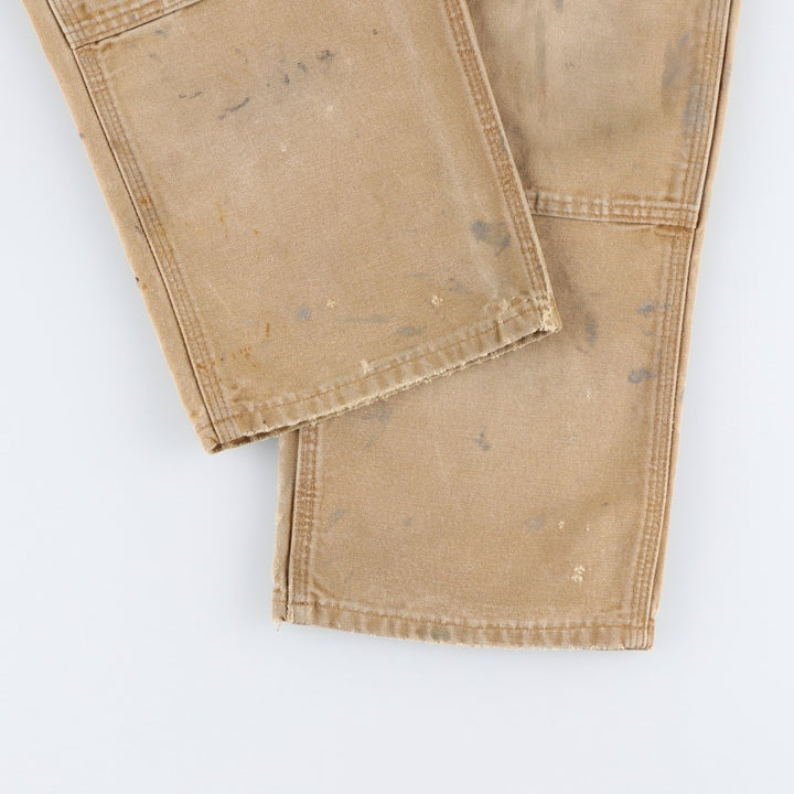 Carhartt Original Dungaree Fit Painted Double Knee Duck Painter Pants, Men's W31 (approx.) cotton Beige type Vintage Second Hand