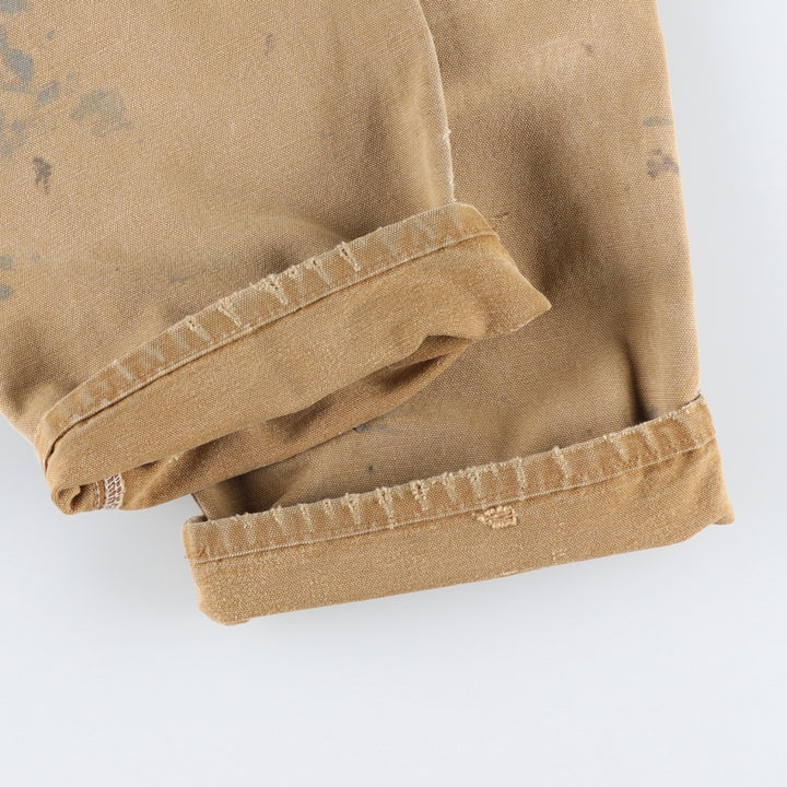 Carhartt Original Dungaree Fit Painted Double Knee Duck Painter Pants, Men's W31 (approx.) cotton Beige type Vintage Second Hand