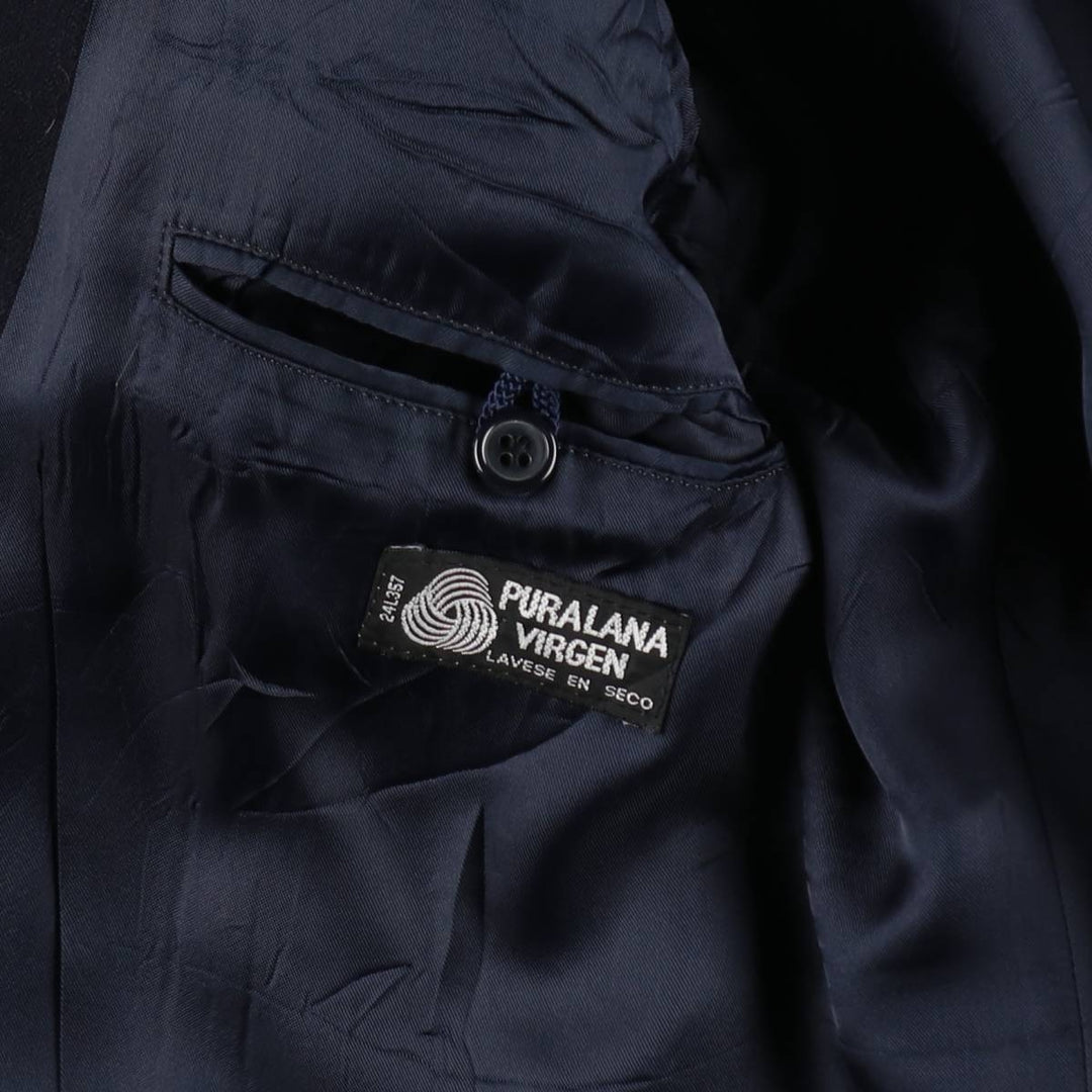 Pierre Cardin Wool Tailored Jacket Men's M size wool navy blue type Vintage Second Hand