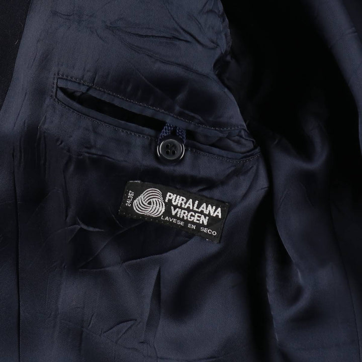 Pierre Cardin Wool Tailored Jacket Men's M size wool navy blue type Vintage Second Hand