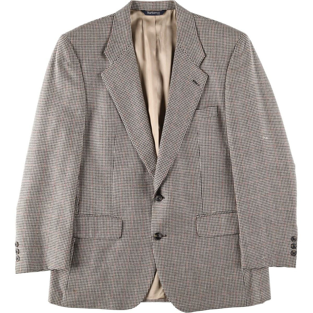 Burberry's Check Pattern Houndstooth Pattern Tailored Jacket, Made in USA, Men's Size L (approx.) unclear gray type Vintage Second Hand