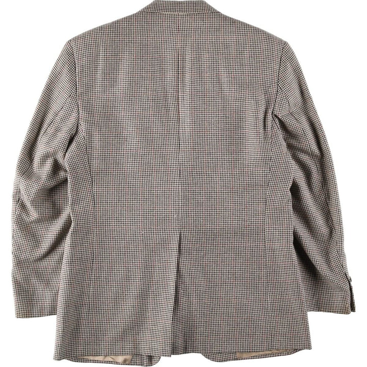 Burberry's Check Pattern Houndstooth Pattern Tailored Jacket, Made in USA, Men's Size L (approx.) unclear gray type Vintage Second Hand