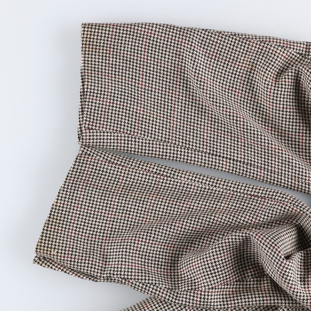 Burberry's Check Pattern Houndstooth Pattern Tailored Jacket, Made in USA, Men's Size L (approx.) unclear gray type Vintage Second Hand
