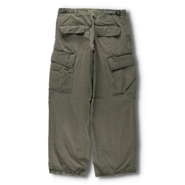 1960'S US Military Jungle Fatigue 4th Edition Ripstop Military Combat Pants, Men's Size Small, Vintage unclear Khaki type Vintage Second Hand