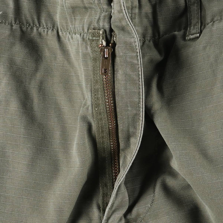 1960'S US Military Jungle Fatigue 4th Edition Ripstop Military Combat Pants, Men's Size Small, Vintage unclear Khaki type Vintage Second Hand