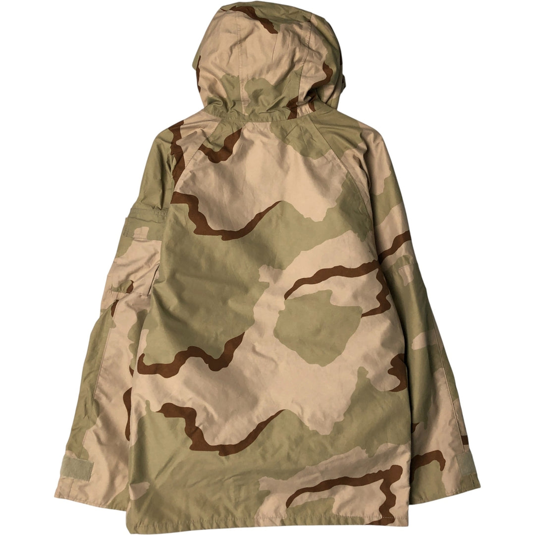 Authentic 2000'S US Military Camouflage Pattern 3C Desert Camo ECWCS 1st Gen Late Model Military Gore-Tex Parka, Made in USA, Small-Long Nylon Beige type Vintage Second Hand