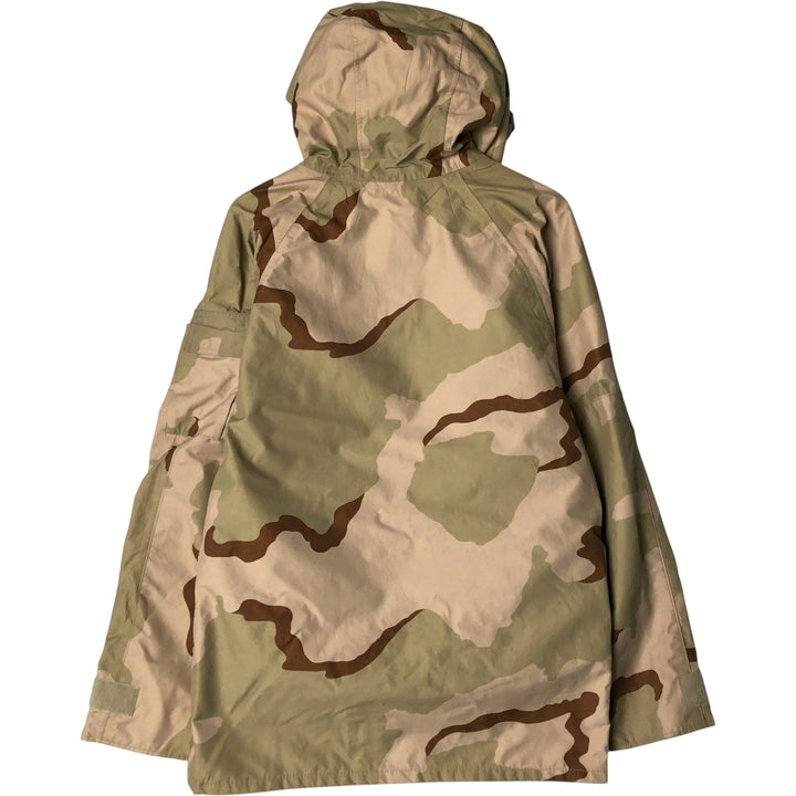 Authentic 2000'S US Military Camouflage Pattern 3C Desert Camo ECWCS 1st Gen Late Model Military Gore-Tex Parka, Made in USA, Small-Long Nylon Beige type Vintage Second Hand