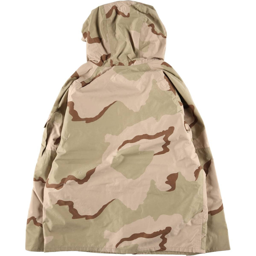 Authentic 2000'S US Military Camouflage Pattern 3C Desert Camo ECWCS 1st Gen Late Model Military Gore-Tex Parka, Made in USA, Size Large-Regular Nylon Beige type Vintage Second Hand