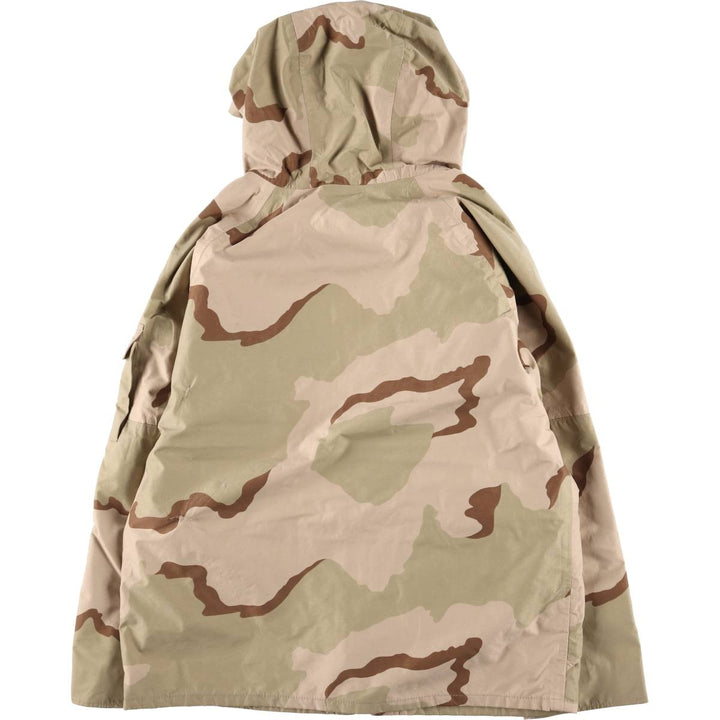 Authentic 2000'S US Military Camouflage Pattern 3C Desert Camo ECWCS 1st Gen Late Model Military Gore-Tex Parka, Made in USA, Size Large-Regular Nylon Beige type Vintage Second Hand