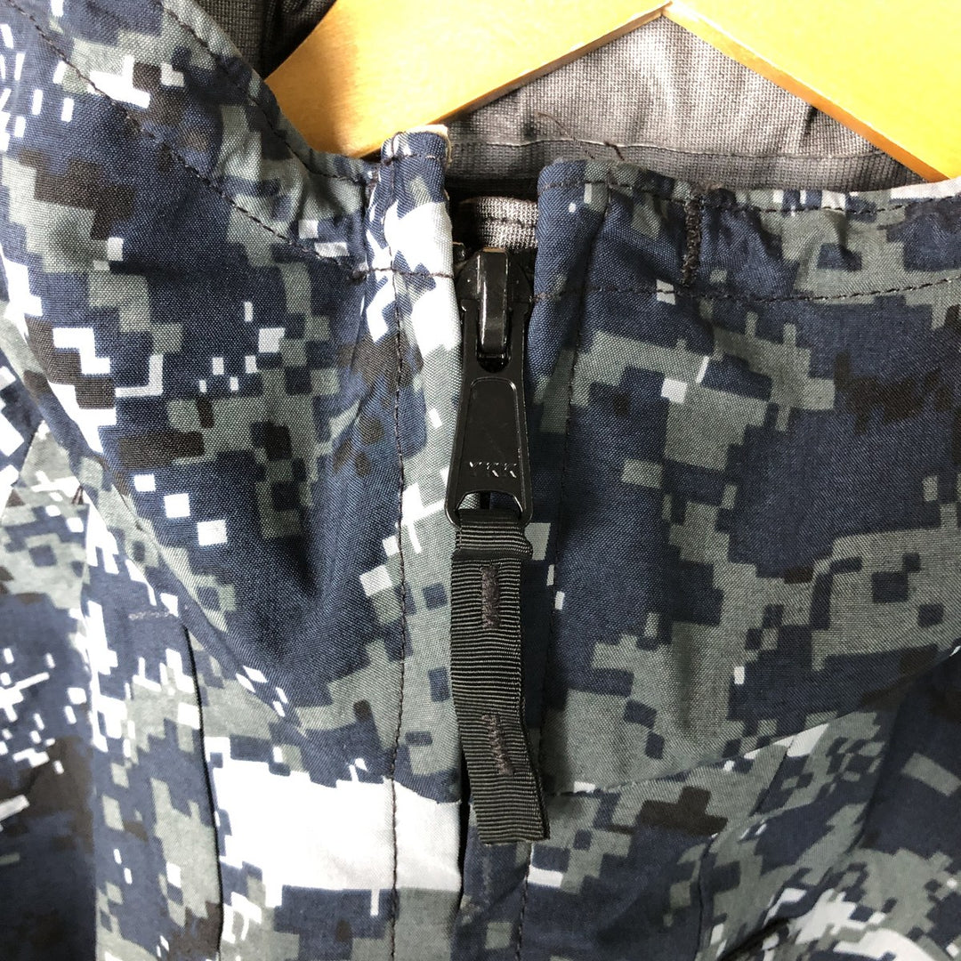 Authentic 2000'S US Navy Camouflage Pattern NWU Digital Camo Military Gore-Tex Parka, Made in USA, Medium Long, Men's Size M Nylon navy blue type Vintage Second Hand