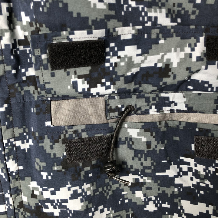 Authentic 2000'S US Navy Camouflage Pattern NWU Digital Camo Military Gore-Tex Parka, Made in USA, Medium Long, Men's Size M Nylon navy blue type Vintage Second Hand