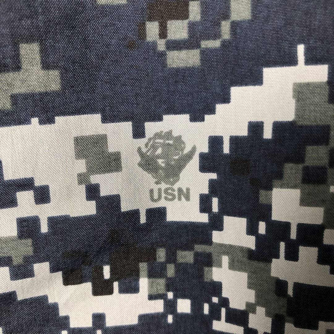 Authentic 2000'S US Navy Camouflage Pattern NWU Digital Camo Military Gore-Tex Parka, Made in USA, Medium Long, Men's Size M Nylon navy blue type Vintage Second Hand