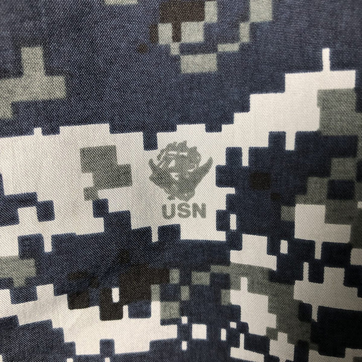 Authentic 2000'S US Navy Camouflage Pattern NWU Digital Camo Military Gore-Tex Parka, Made in USA, Medium Long, Men's Size M Nylon navy blue type Vintage Second Hand