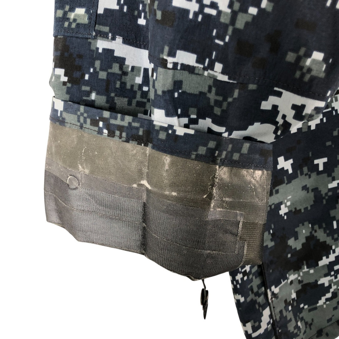 Authentic 2000'S US Navy Camouflage Pattern NWU Digital Camo Military Gore-Tex Parka, Made in USA, Medium Long, Men's Size M Nylon navy blue type Vintage Second Hand