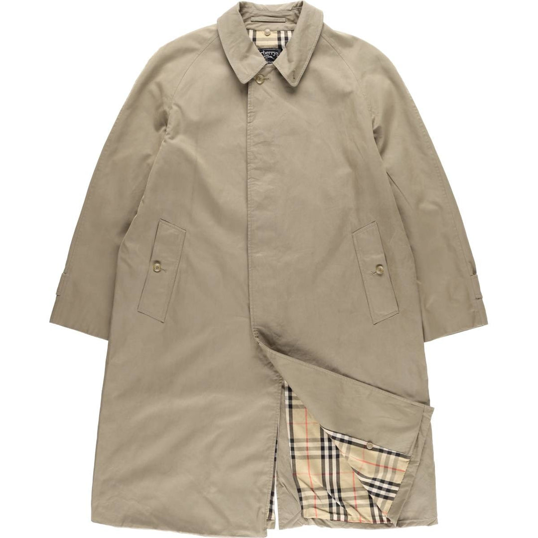 Burberry's 100% cotton Balmacaan coat, made in England, size L. cotton Beige type Vintage Second Hand