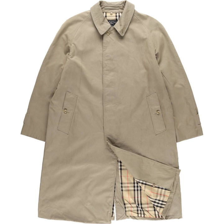 Burberry's 100% cotton Balmacaan coat, made in England, size L. cotton Beige type Vintage Second Hand