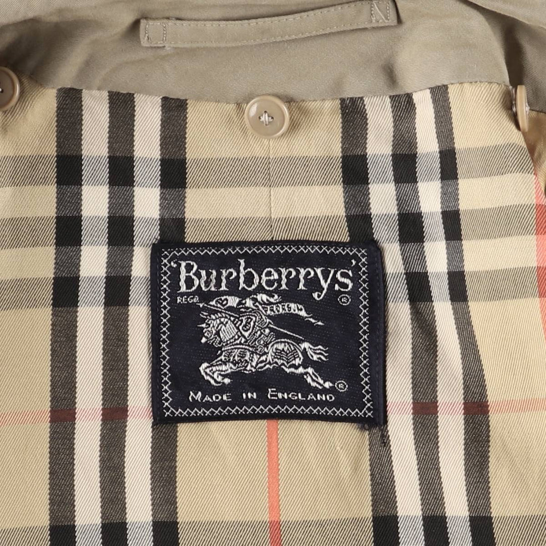 Burberry's 100% cotton Balmacaan coat, made in England, size L. cotton Beige type Vintage Second Hand