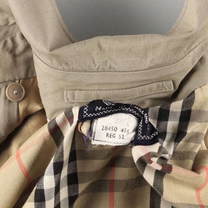 Burberry's 100% cotton Balmacaan coat, made in England, size L. cotton Beige type Vintage Second Hand