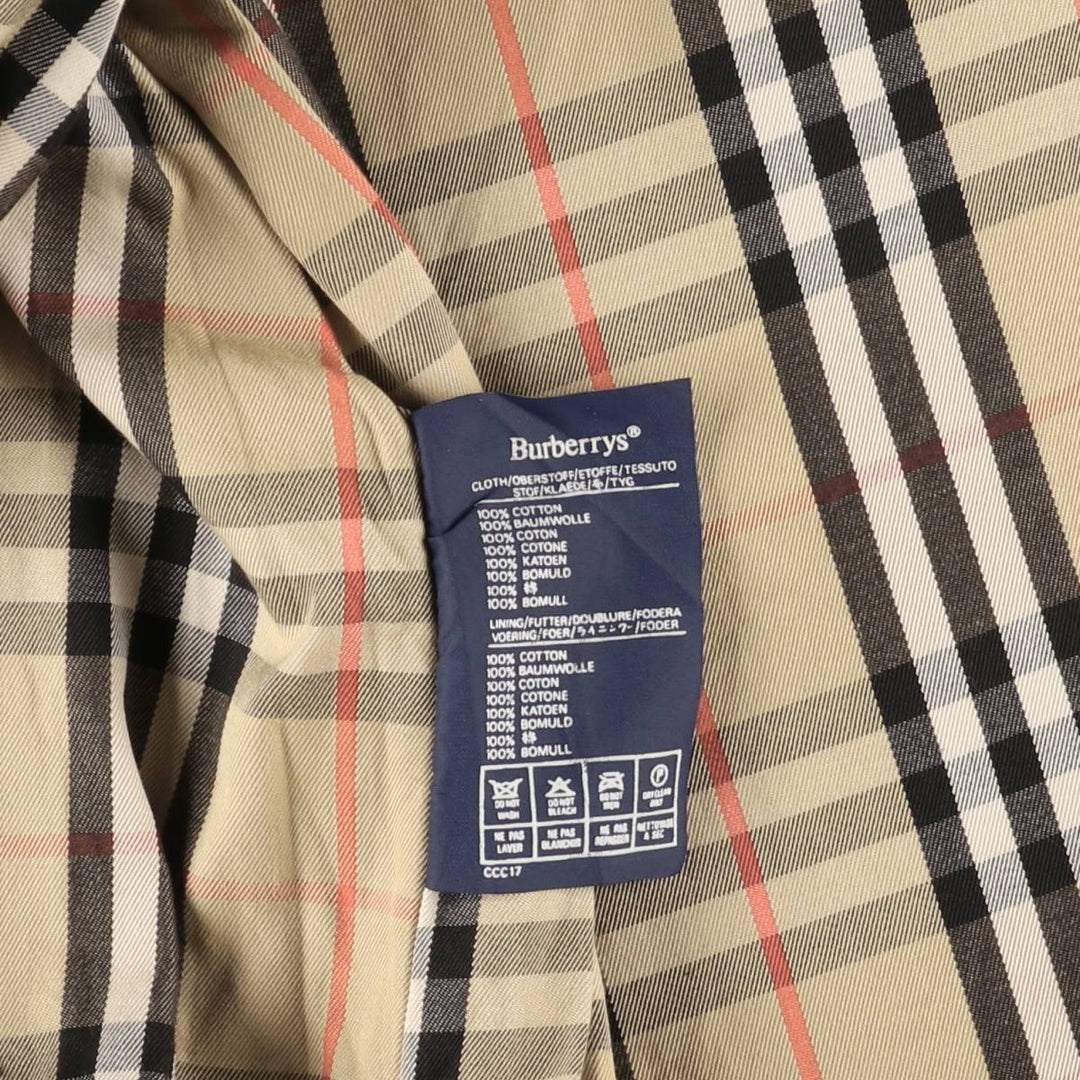 Burberry's 100% cotton Balmacaan coat, made in England, size L. cotton Beige type Vintage Second Hand