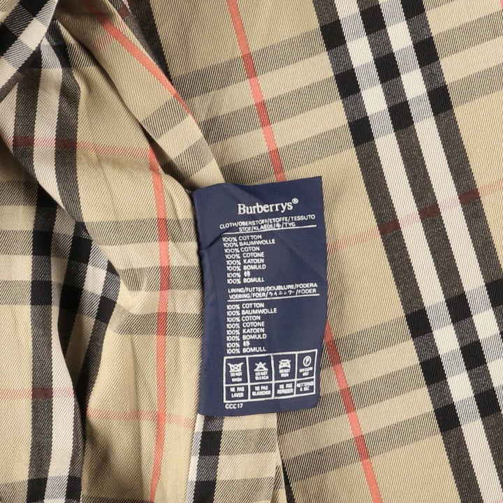 Burberry's 100% cotton Balmacaan coat, made in England, size L. cotton Beige type Vintage Second Hand