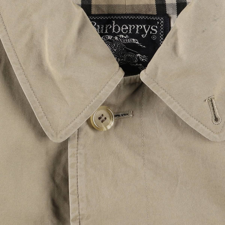 Burberry's 100% cotton Balmacaan coat, made in England, size L. cotton Beige type Vintage Second Hand